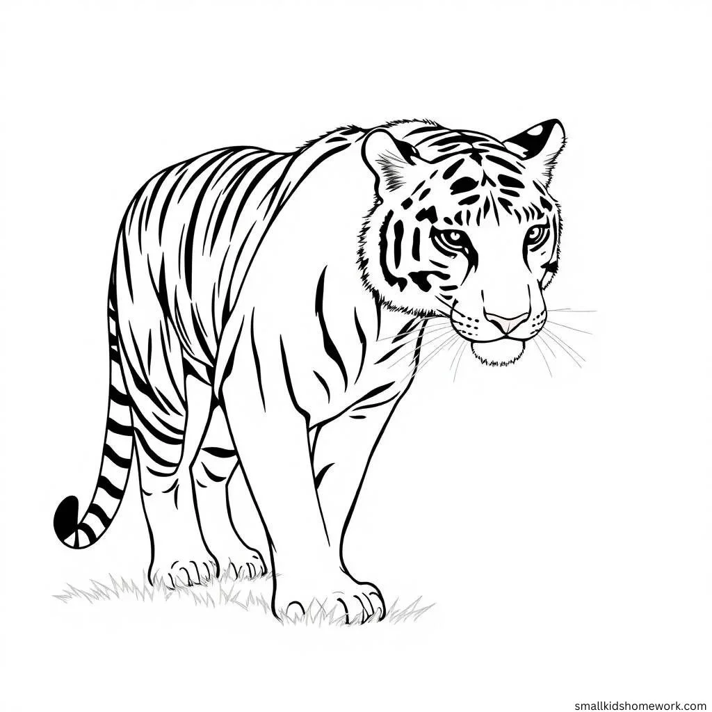 tiger-outline-picture