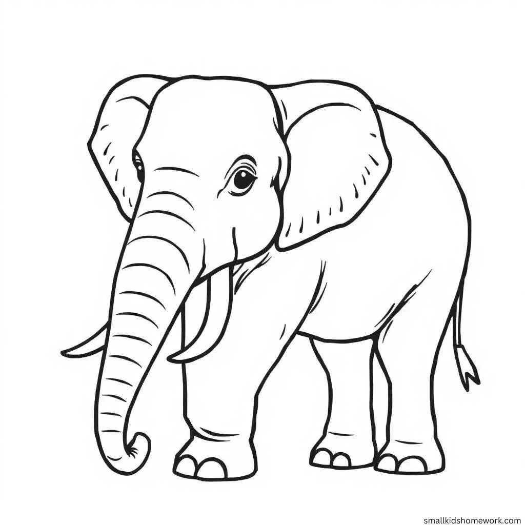 elephant-outline-picture