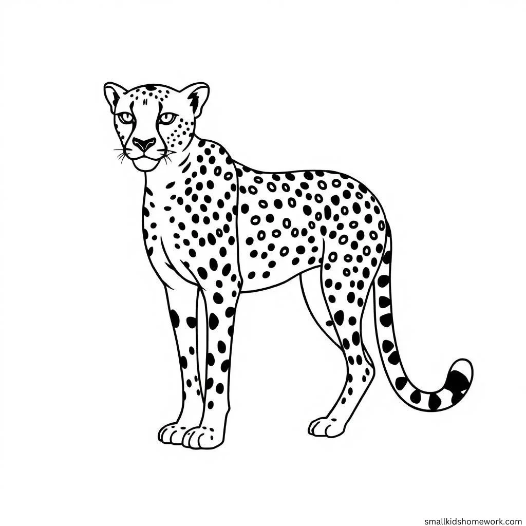 cheetah-outline-picture