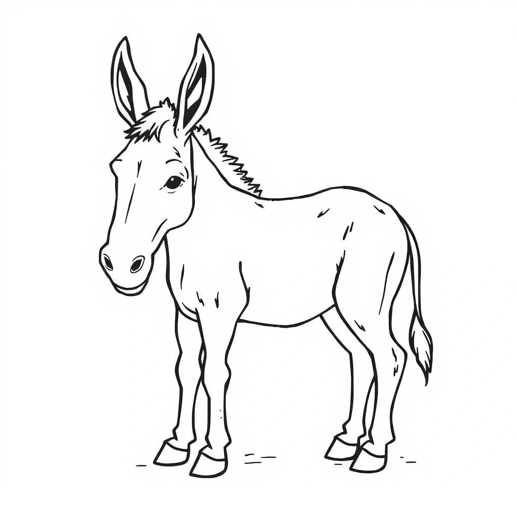 donkey-outline-picture